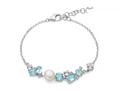 Bracciale Celestia con perla Oriente e Gemma del Cielo in argento