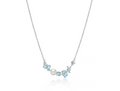 Collana Celestia con perla Oriente e Gemma del Cielo in argento