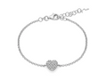 Bracciale Giochi di luce in argento e topazi con cuore medio