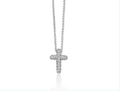 Collana Giochi di luce in argento e topazi con croce piccola pendente