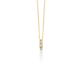 Collana trilogy di diamanti a scalare in oro giallo