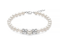 Bracciale di perle Anastasia con centrale di topazi taglio goccia in ARGENTO.