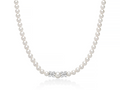 Collana di perle Anastasia con centrale di topazi taglio goccia in ARGENTO.